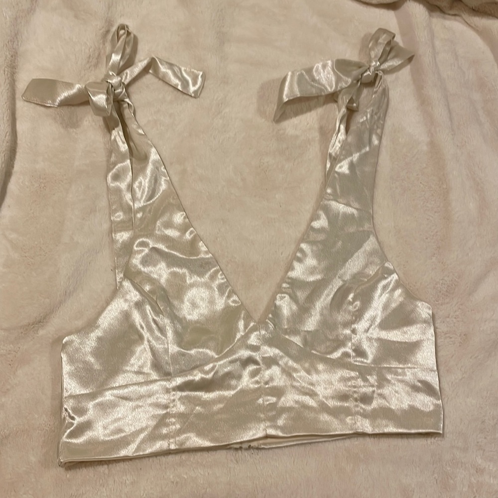 Off-White Silk Top